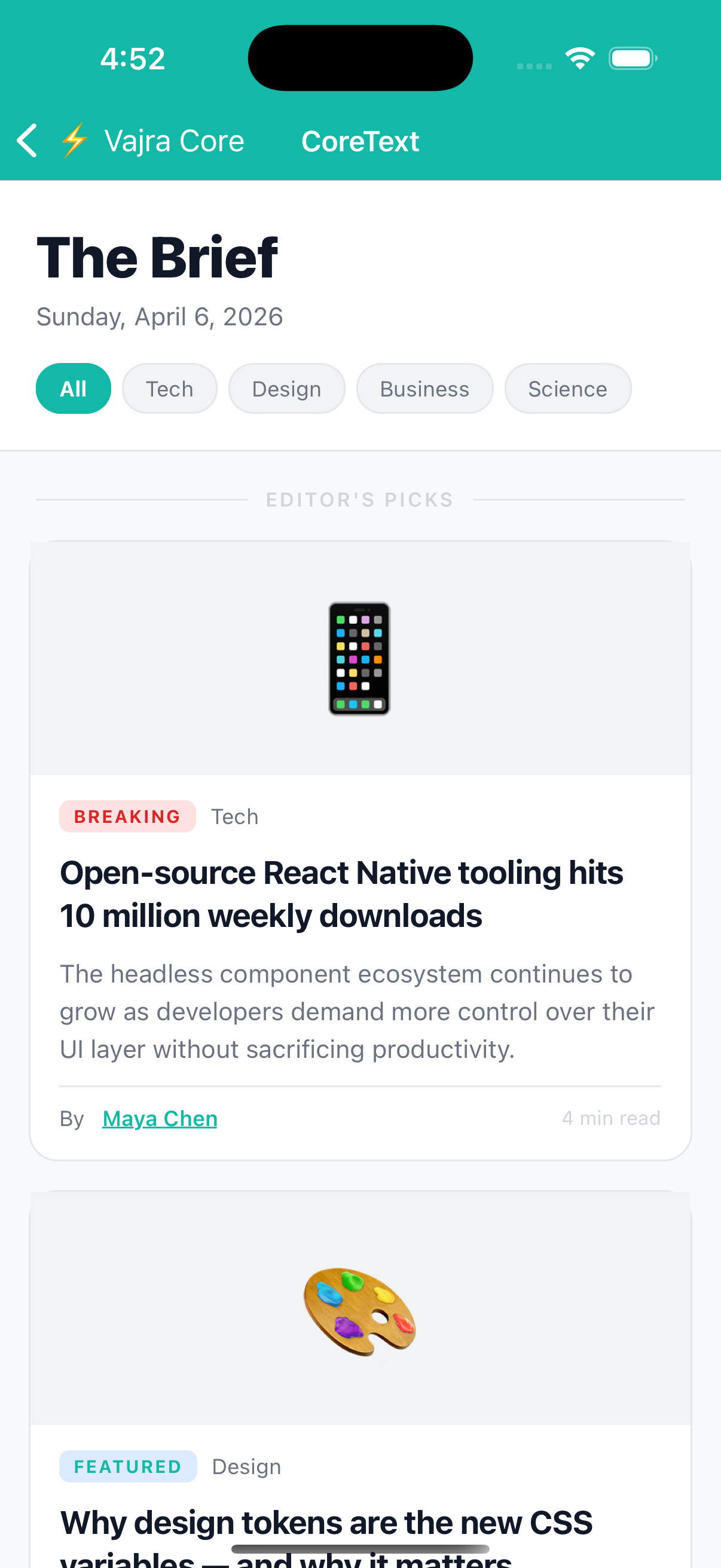 CoreText example